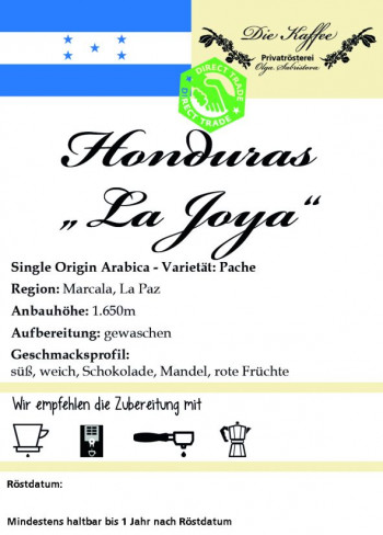 Honduras "La Joya" 1000g / ganze Bohne