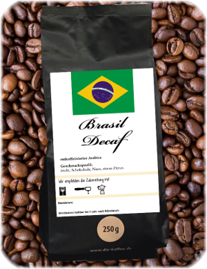 Brasilien entkoffeiniert ganze Bohne / 250g