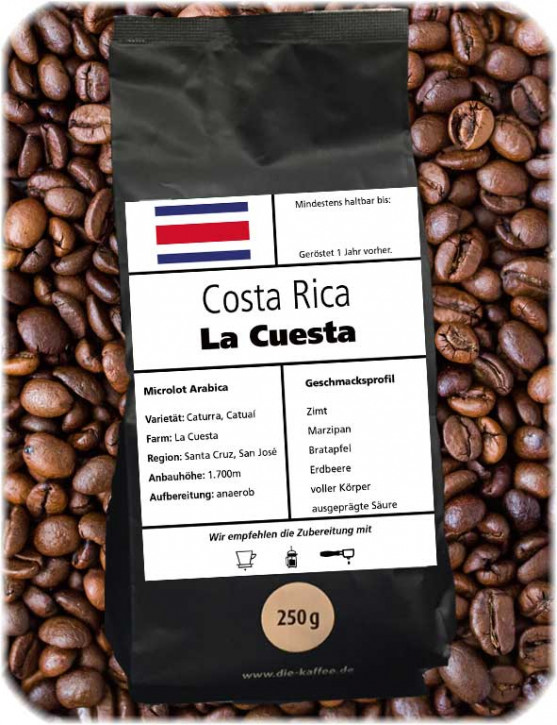 Costa Rica "La Cuesta" anaerobic ganze Bohne / 500g