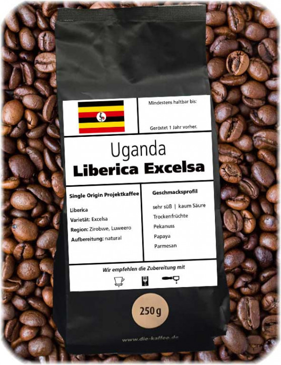 Uganda Liberica Excelsa ganze Bohne / 250g