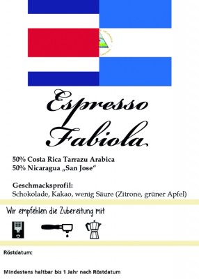 Espressomischung "Fabiola" ganze Bohne / 250g